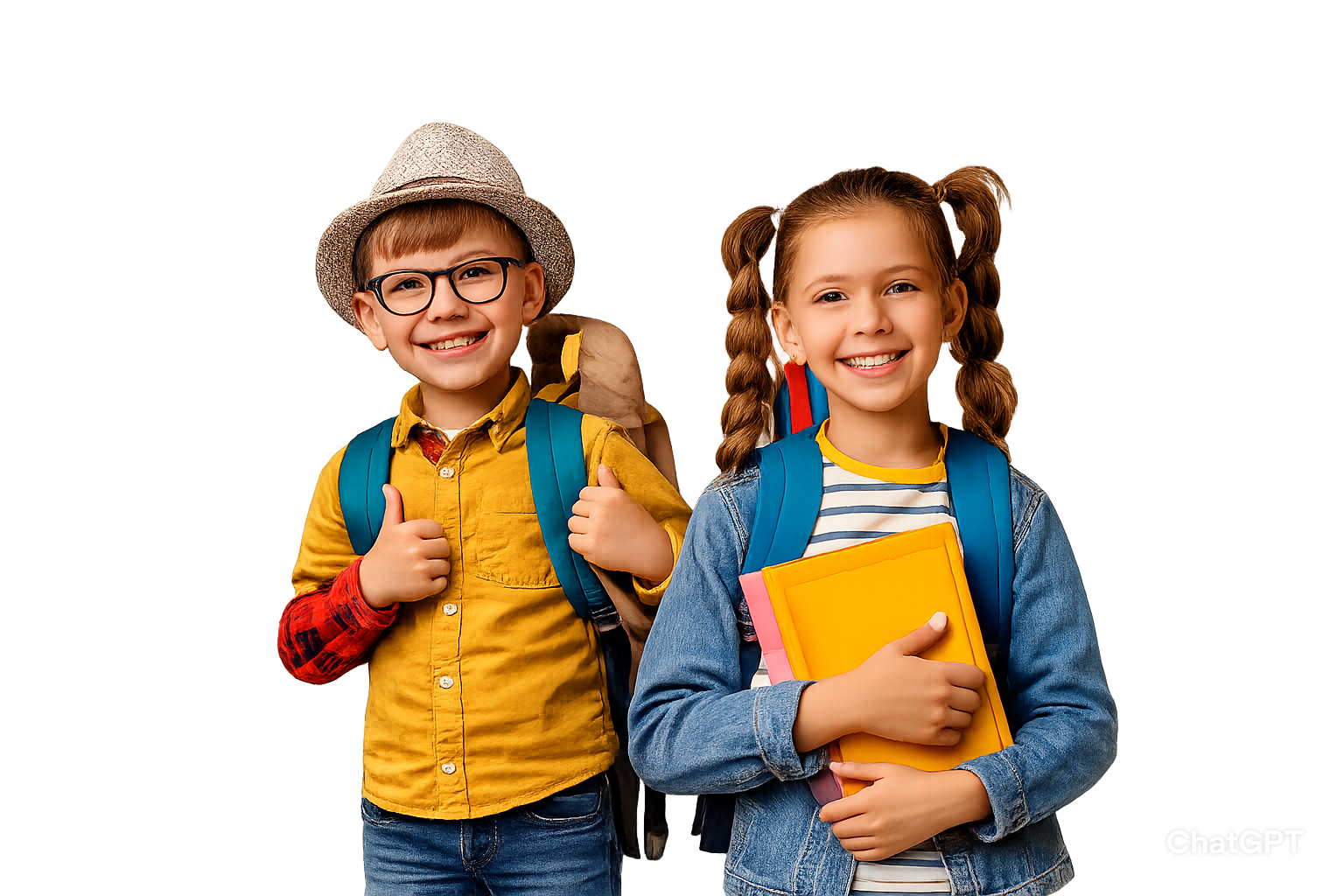 Happy children ready for school
